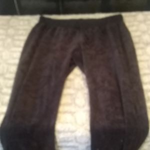 Women velour black pants